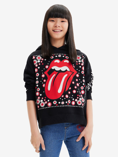 Desigual Piros-fekete lány Desigual Beatrice Rolling kapucnis pulóver