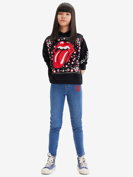 Desigual Piros-fekete lány Desigual Beatrice Rolling kapucnis pulóver