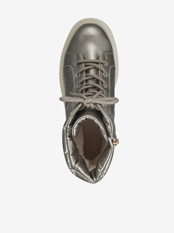 Tamaris Szürke női fémes színű alacsony csizma Tamaris