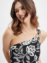 Orsay ORSAY fehér-fekete női virágmintás body