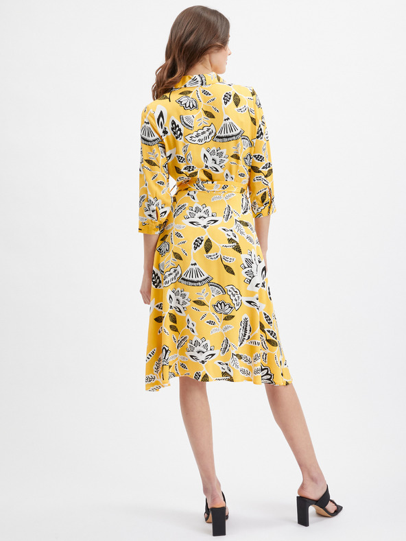 Orsay ORSAY sárga női virágmintás ruha