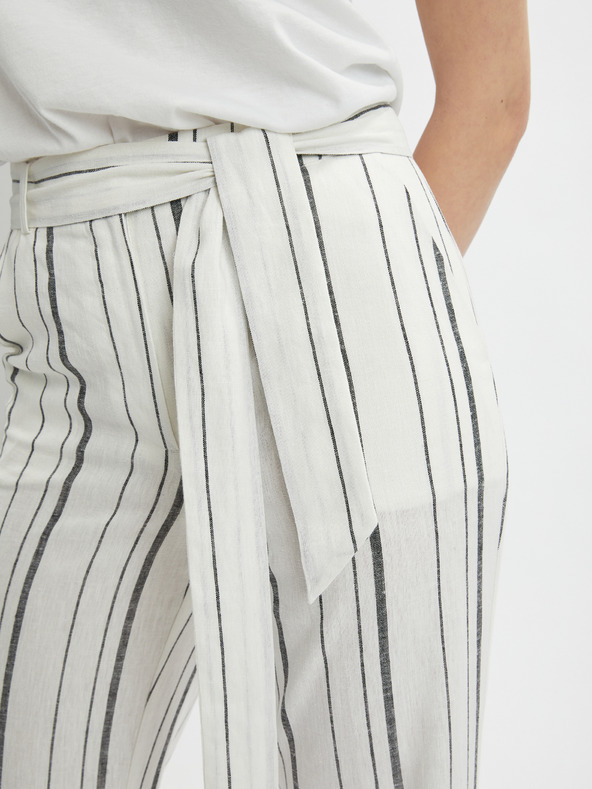 Orsay ORSAY fehér női csíkos vászonnadrág