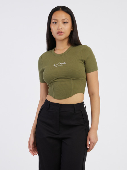 ONLY Khaki színű női Crop Top ONLY Lola