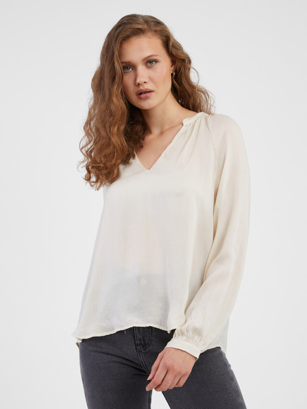 AWARE by VERO MODA Krémszínű blúz AWARE by VERO MODA Sunny