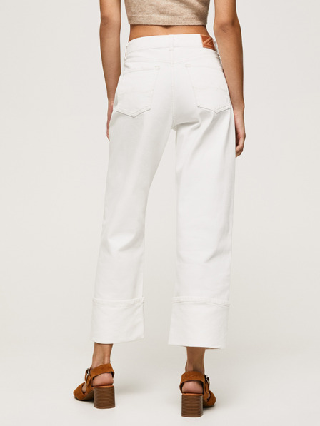Pepe Jeans Fehér női egyenes szabású farmer Pepe Jeans