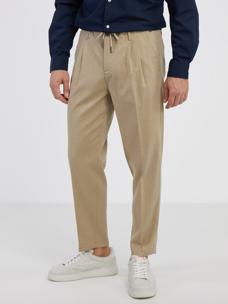 ONLY & SONS Bézs színű férfi lenvászon keverék nadrág ONLY & SONS Leo