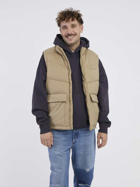Jack & Jones Beige Férfi Jack & Jones Vester steppelt mellény