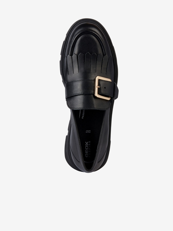 Geox Fekete női bőr platform papucs Geox Vilde