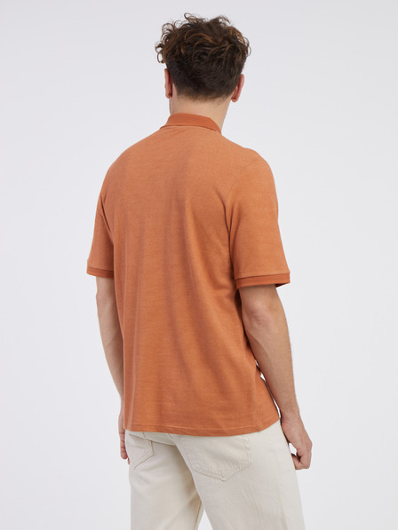 Jack & Jones Jack & Jones Caleb férfi tégla csíkos póló