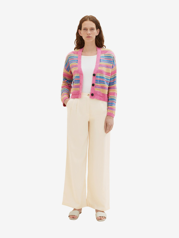 Tom Tailor Tom Tailor rózsaszín női csíkos pulóver