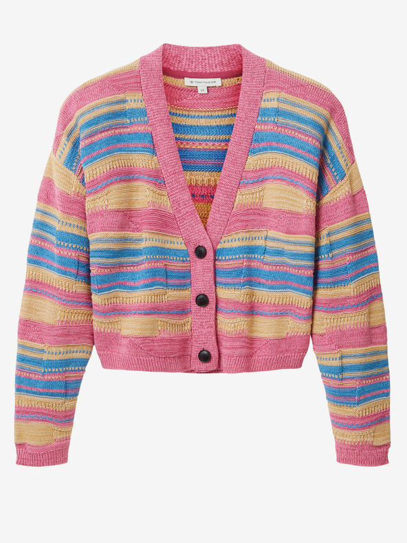 Tom Tailor Tom Tailor rózsaszín női csíkos pulóver