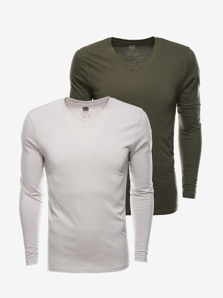 Ombre Clothing Férfi hosszú ujjú póló nyomtatás nélkül - mix 2 darab a csomagban V5 Z41 basic