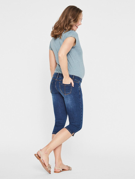 Mama.licious Kék kismama 3/4 Slim Fit farmernadrág Mama.licious Lola