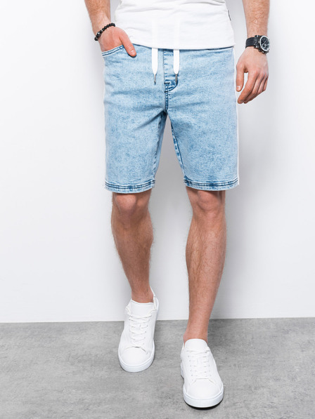 Ombre Clothing Világoskék férfi farmer rövidnadrág Ombre Clothing W363