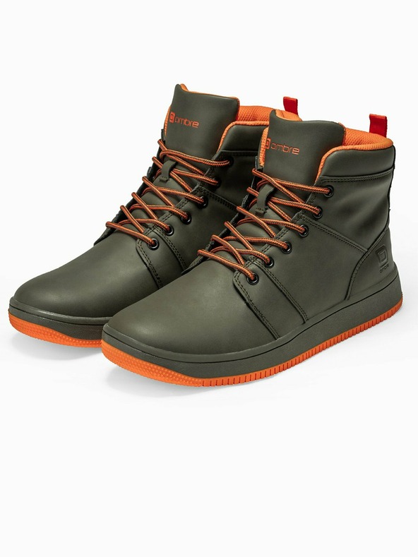 Ombre Clothing Khaki színű férfi bokacipő T311