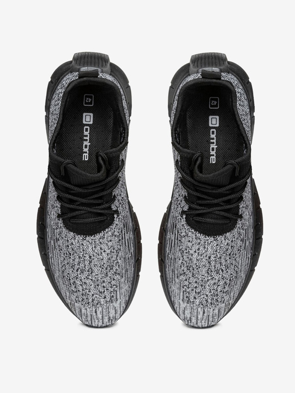 Ombre Clothing Ombre Clothing Szürke férfi steppelt edzőcipő