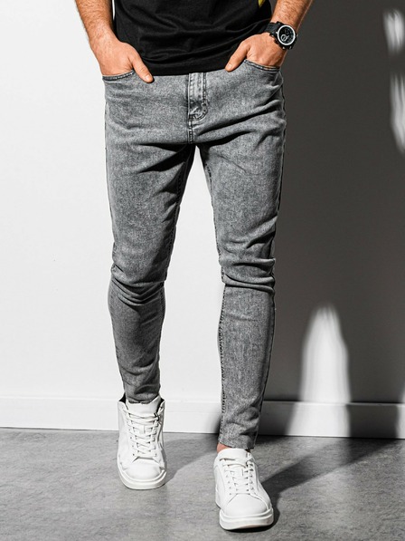 Ombre Clothing Szürke Férfi Cropped Slim Fit farmer Ombre ruházat P923