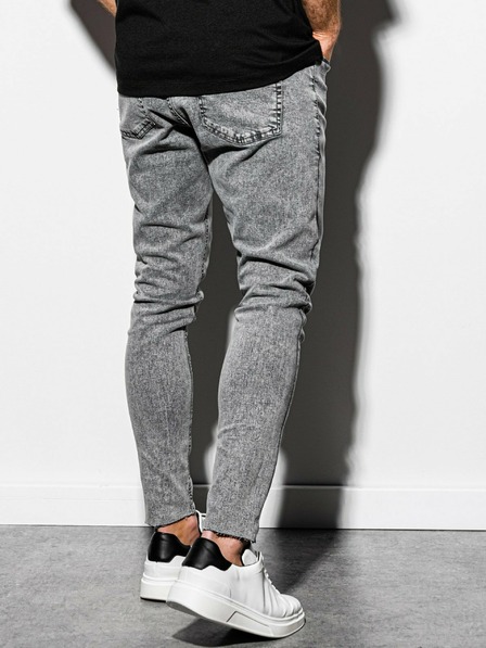 Ombre Clothing Szürke Férfi Cropped Slim Fit farmer Ombre ruházat P923