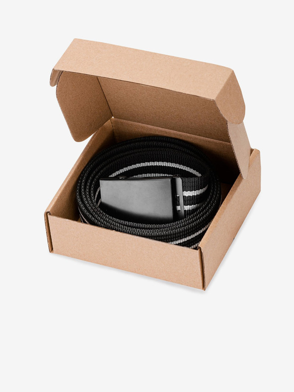 Ombre Clothing Szürke és fekete csíkos férfi öv Ombre Clothing