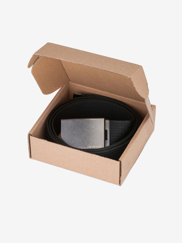 Ombre Clothing Fekete férfi szövet öv Ombre ruházat