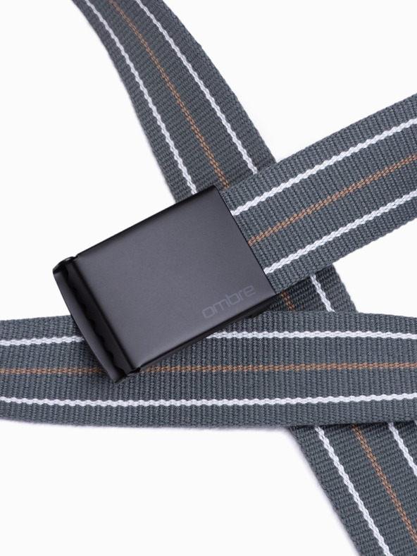 Ombre Clothing Férfi szövet öv - szürke A648