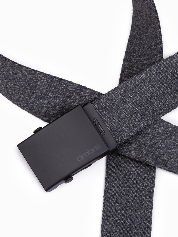 Ombre Clothing Férfi szövetöv - grafit A647