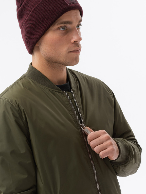 Ombre Clothing Khaki színű férfi Ombre Clothing átmeneti kabát C538