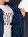 Ombre Clothing Férfi tavaszi bomberdzseki C439 - Navy
