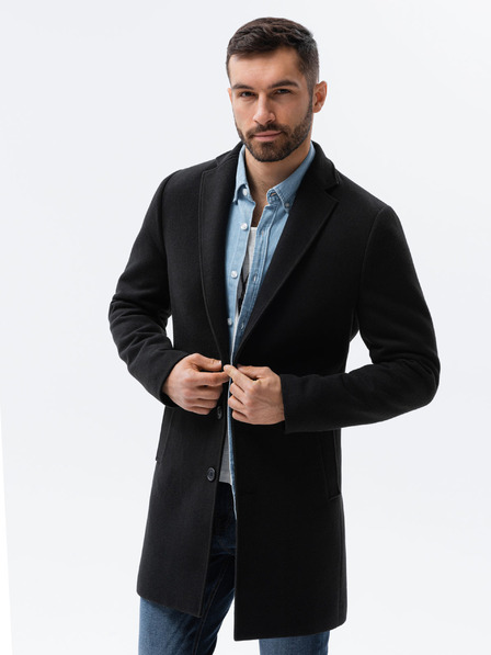 Ombre Clothing Fekete Férfi könnyű kabát Ombre Ruházat