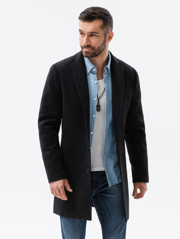 Ombre Clothing Fekete Férfi könnyű kabát Ombre Ruházat