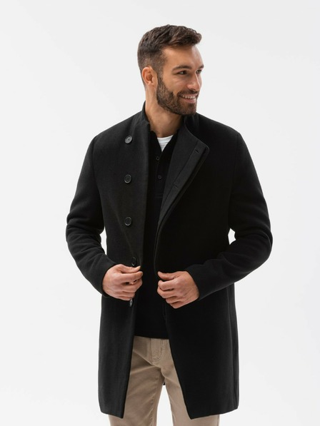 Ombre Clothing Fekete férfi ombre ruházati kabát C501