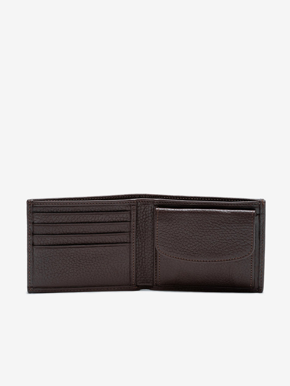 Ombre Clothing Barna férfi bőr pénztárca Ombre ruházat