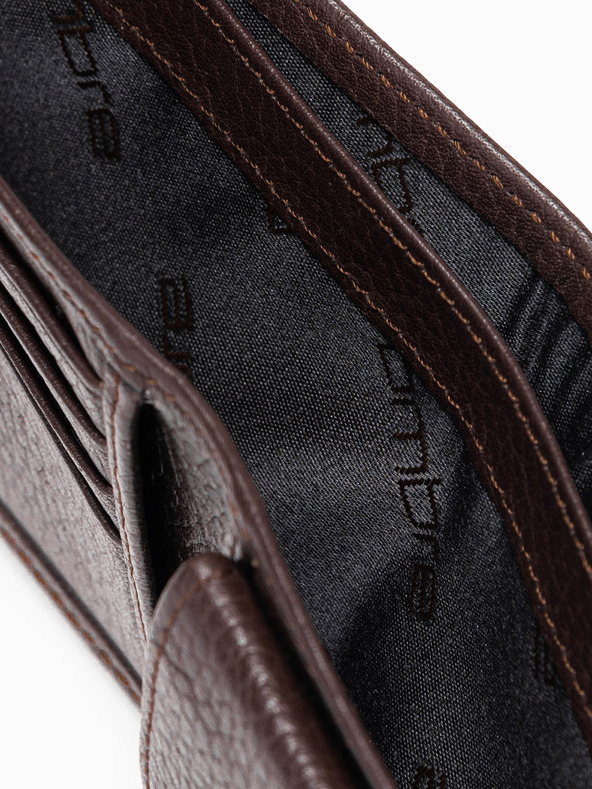 Ombre Clothing Barna férfi bőr pénztárca Ombre ruházat