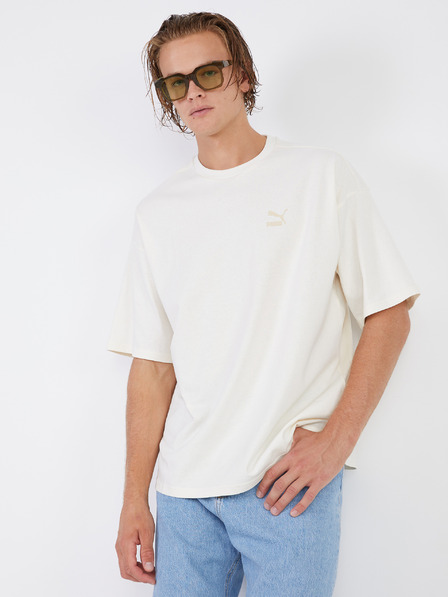 Puma Krémszínű férfi túlméretezett ing Puma Better Classics
