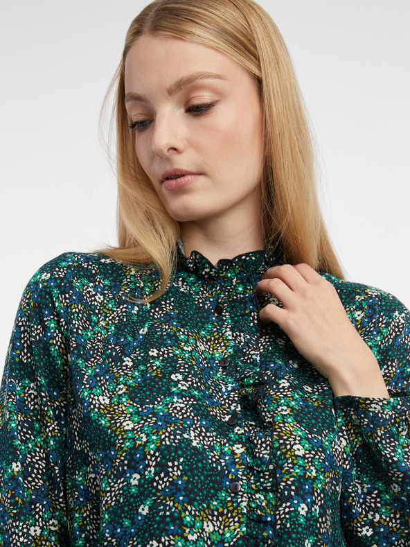 Orsay ORSAY sötétzöld női virágos blúz