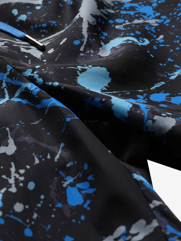 NAX Kék és fekete férfi mintás rövidnadrág NAX LUNG