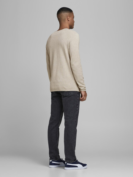 Jack & Jones Krémszínű férfi alap Jack & Jones Ehill pulóver