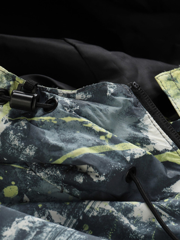 NAX Sárga és fekete férfi mintás kabát NAX ZALEW