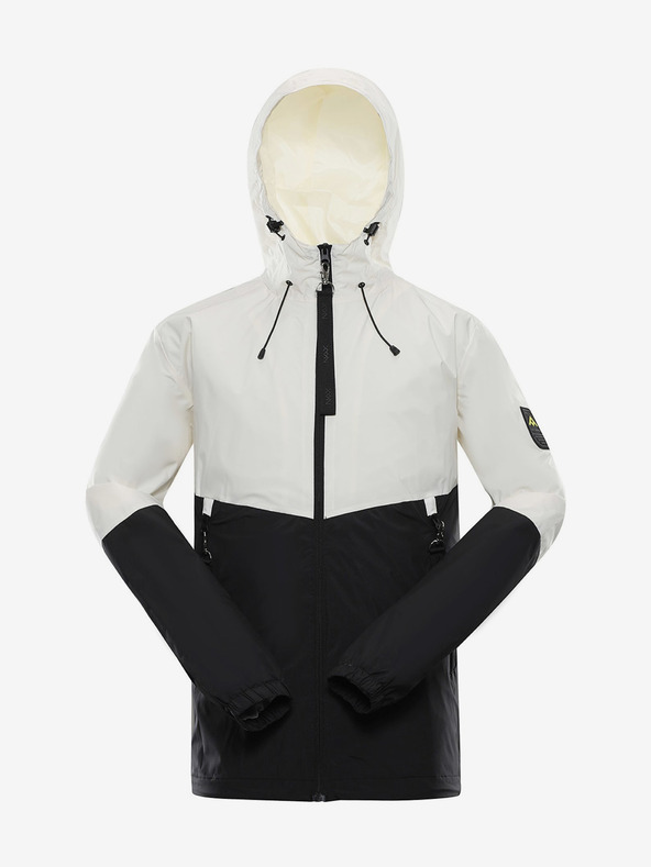 NAX Krémszínű és fekete férfi kabát NAX ZALEW