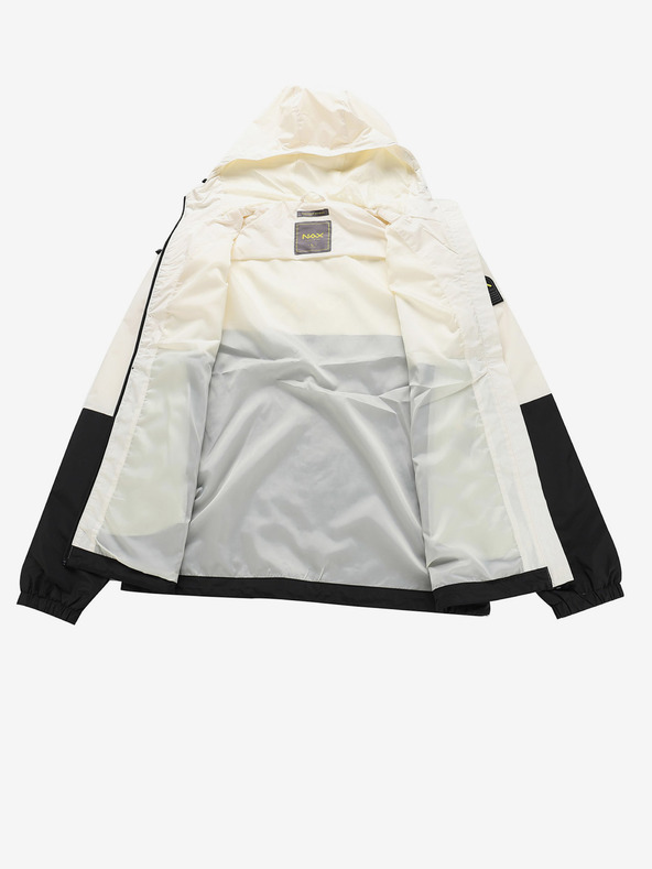 NAX Krémszínű és fekete férfi kabát NAX ZALEW