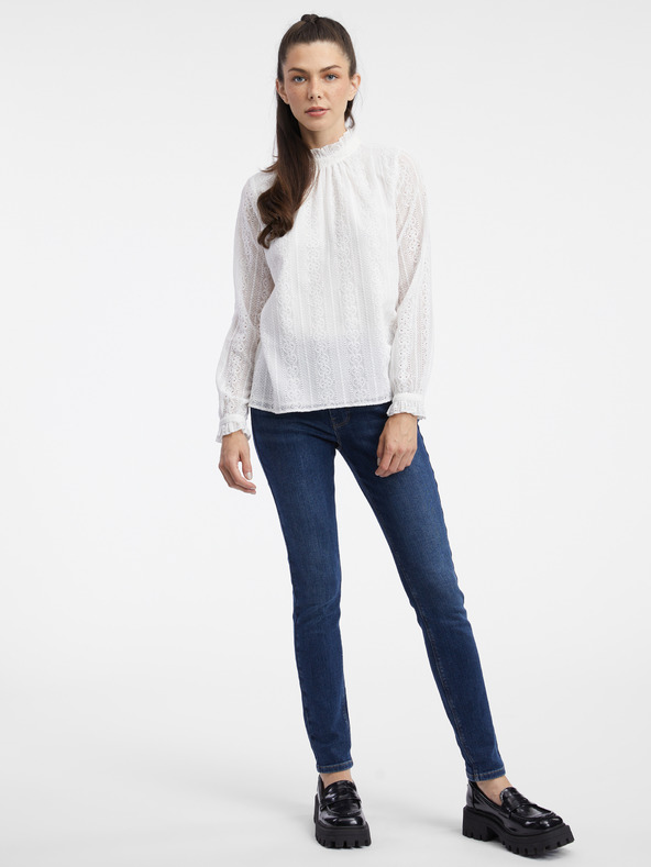 Orsay Fehér női csipkeblúz ORSAY