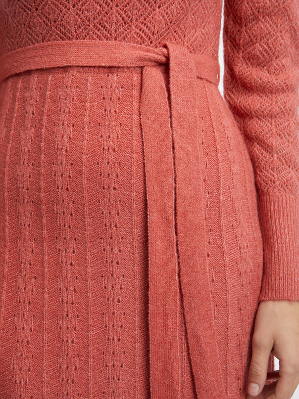 Orsay ORSAY tégla női pulóverruha gyapjúkeverékkel