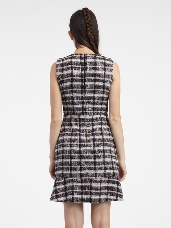 Orsay ORSAY rózsaszín és fekete női tweed ruha