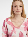 Orsay ORSAY rózsaszín-fehér női virágos pulóver ORSAY
