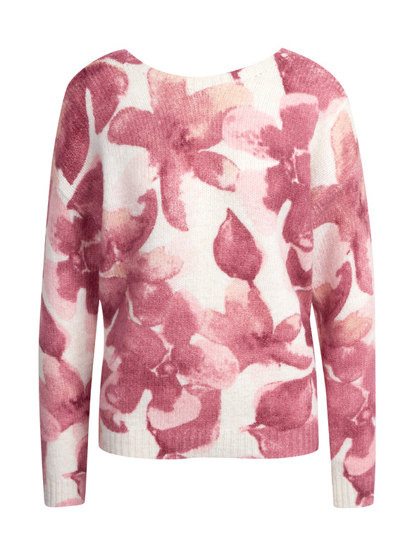 Orsay ORSAY rózsaszín-fehér női virágos pulóver ORSAY