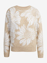 Orsay ORSAY fehér és bézs női virágos pulóver