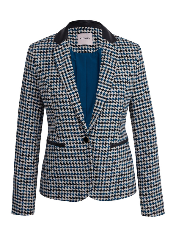 Orsay ORSAY fekete és kék női mintás dzseki ORSAY