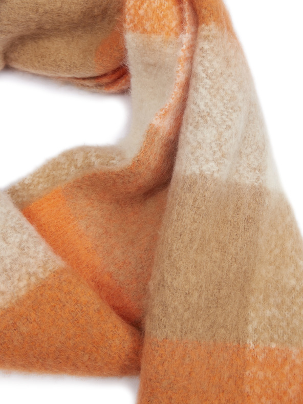 Orsay ORSAY narancssárga és bézs színű női kockás sál