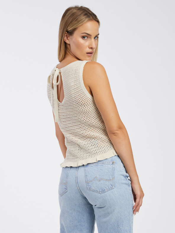 Jacqueline de Yong Bézs női kötött felső JDY Tikka