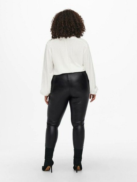ONLY CARMAKOMA Fekete női bőr leggings ONLY CARMAKOMA Hanna